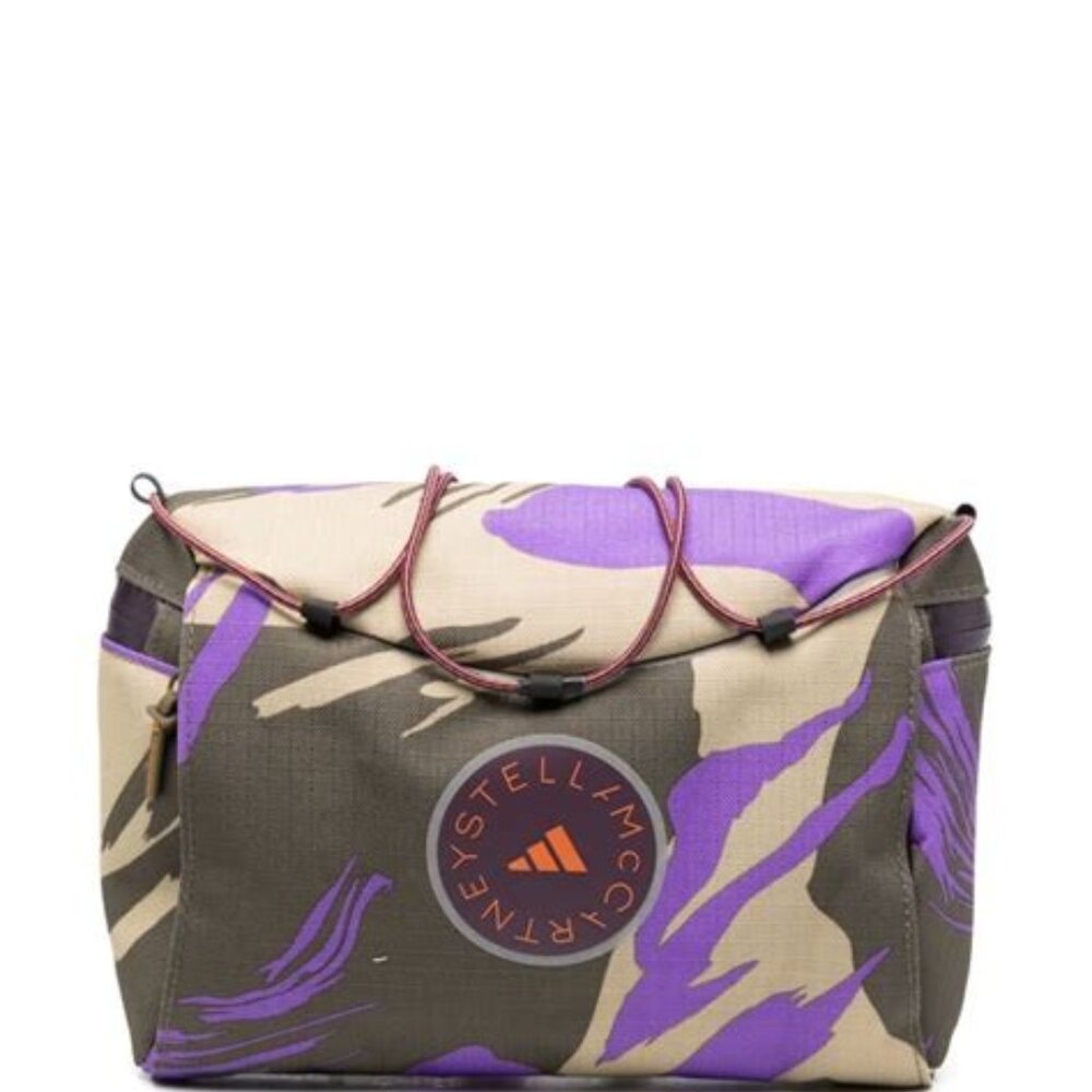 Adidas by Stella McCartney camouflage print belt bag green and purple